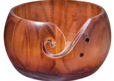 Bol à laine en bois naturel